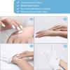 2 Pairs Moisturizing Gloves Over Night Bedtime White Cotton | Cosmetic Inspection Premium Cloth Quality | Eczema Dry Sensitive Irritated Skin Spa Therapy Secure Wristband| One Size Fits Most view 4
