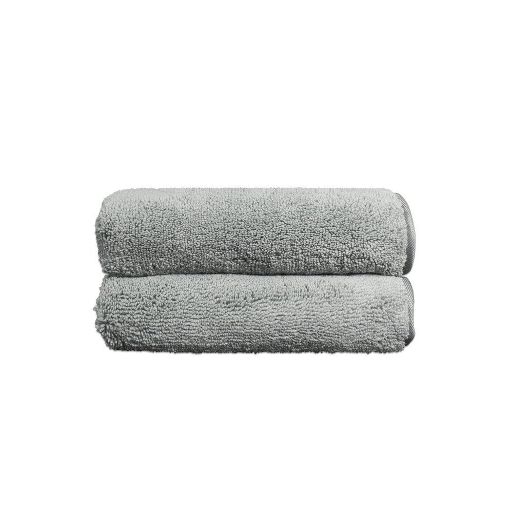 Eurow Microfiber Hand Towels, Ultra Soft, Fast Drying, Super Absorbent, Hypoallergenic, Machine Washable, Gentle on Skin for Bathroom or Kitchen Use, Gray, 16 x 28 in, 2-Pack