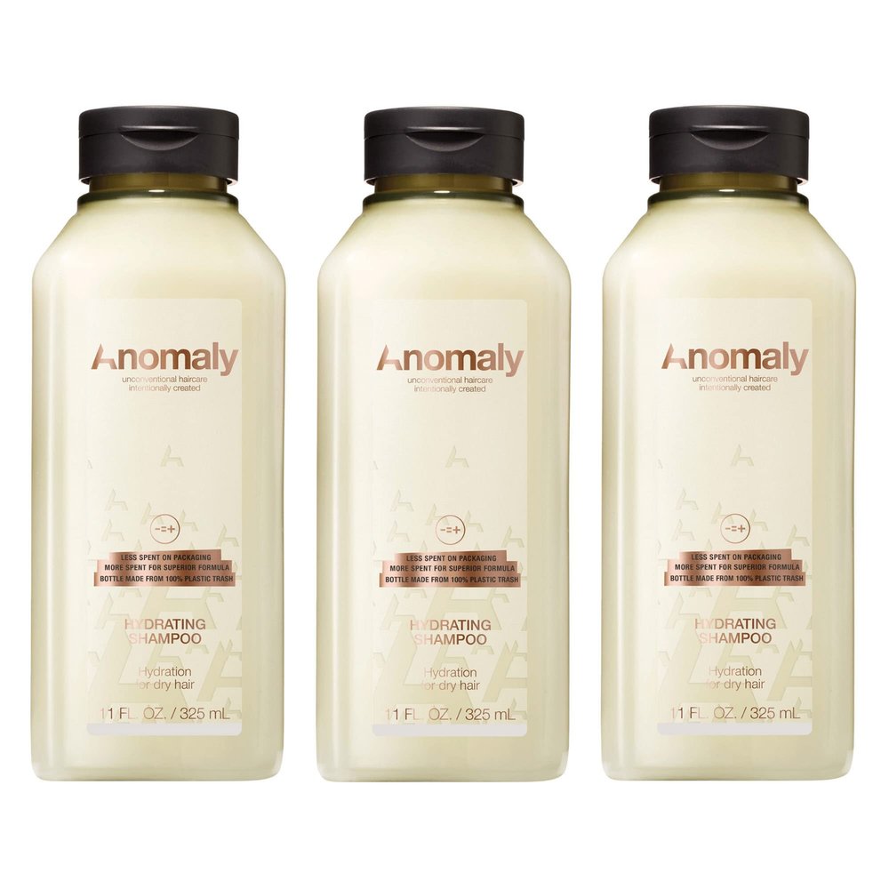 Anomaly Vegan Hydrating Shampoo with Aloe Vera & Coconut Oil for Dry Damaged Hair | Sulfate Free & Paraben Free | Eco Friendly & Sustainable Packaging from Ocean Plastic, 11 fl. oz.