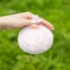 4 Inch Large Fluffy Powder Puff Jumbo Round Peach Shaped Body Powder Puff with Ribbon Bow Handle Portable Makeup Cosmetic Sponge for Face Body view 4