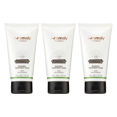 Anomaly - Haircare Bonding Treatment Hair Mask with Keratin & Quinoa Protein Repair Dry Damaged Hair | Strengthen & Protect | Sulfate Free & Paraben Free | Eco Friendly & Sustainable Packaging from Ocean Plastic, 5 fl. oz. (Pack of 3)