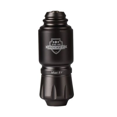 Professional Short Rocket Tattoo Pen Japan Motor RCA Connector Cartridge Rotary Tattoo Machine,Gray