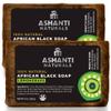Ashanti Naturals African Black Soap Bar | Scented Natural Black Soap with Raw Shea Butter and Coconut Oil - 2pk 4oz Bars (Lemongrass) view 1