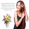 Artificial Plumeria Flower Hair Clip for Woman - Big Beach Luau Accessories for Hair-Hawaii Bridal Hairpiece -Flower clips for girls -Teens Boho tropical flower hair clips by Aviella Aloha (Purple) view 2