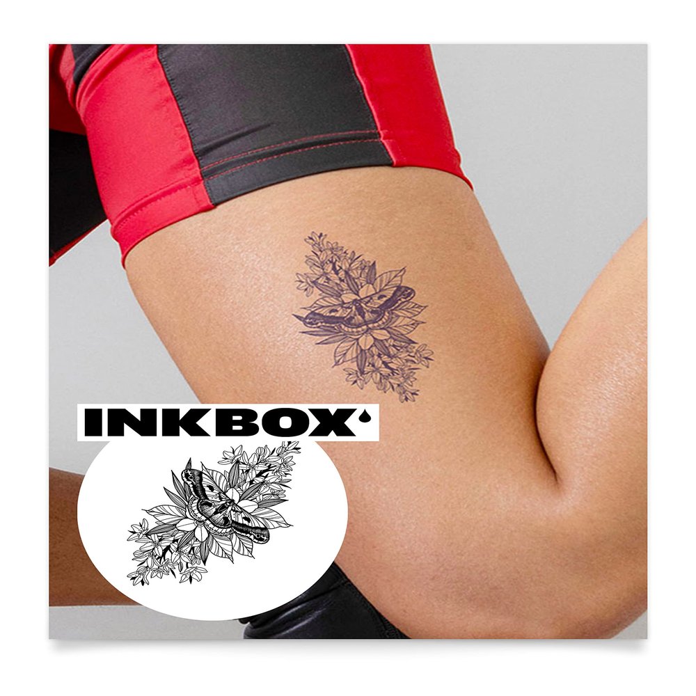 Inkbox Temporary Tattoos, Semi-Permanent Tattoo, One Premium Easy Long Lasting, Water-Resistant Temp Tattoo with For Now Ink - Lasts 1-2 Weeks, Aglow, 4 x 4 in