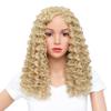 SWACC 20-Inch Long Big Bouffant Curly Wigs for Women Synthetic Heat Resistant Fiber Hair Pieces with Wig Cap (Dark Blonde Blended) view 2