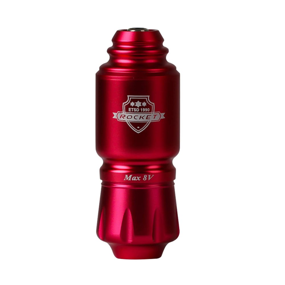Professional Short Rocket Tattoo Pen Japan Motor RCA Connector Cartridge Rotary Tattoo Machine,Red