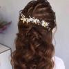 Casdre Flower Bridal Hair Pins Pearl Bride Wedding Hair Accessories Rhinestone Hair Piece for Women and Girls(Pack of 3) (B Gold) view 2