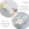 Casdre Flower Bridal Hair Pins Pearl Bride Wedding Hair Accessories Rhinestone Hair Piece for Women and Girls(Pack of 3) (B Gold) view 3