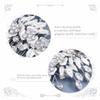 JONKY Bride Flower Wedding Hair Comb Silver Crystal Hair Piece Bridal Leaf Hair Accessories for Women view 4