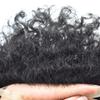 Afro Curly Toupee for Black Men French Lace Front Hairpiece 8X10 Injected PU Skin with Breathable Holes African American Human Hair Replacement System Wig (12MM Afro Wave, 1B# Natural Black/Off Black) view 2