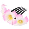 ABOOFAN 3pcs Delicate Frangipani Hair Comb Headdress Bridal Flower Hair Clip for Weddings Elegant for Women and Ladies view 2
