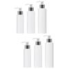 Cabilock 6pcs Plastic Lotion Pump Bottles Refillable Containers for Shampoo Lotion White Portable Dispenser for Travel and Home Use view 1