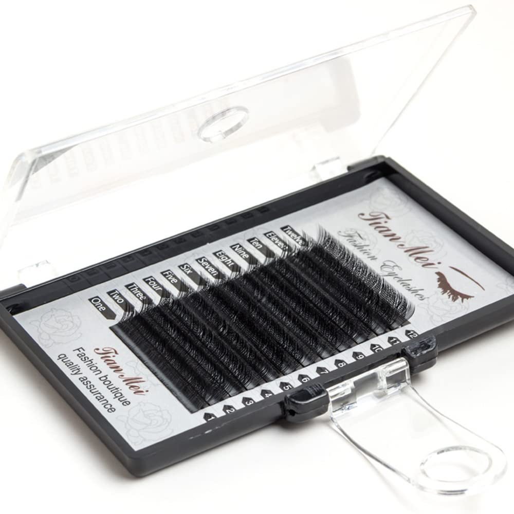 3D YY Shape Grafted Eyelashes 0.05mm Slim Soft False Eyelashes Russian Curl Individual Eyelashes Extension Black Fluffy Eyelashes YY Design Grafted Eyelashes Hand Knitted Eyelashes Vendor/wholesale (12mm, YY Shape-B-0.05)