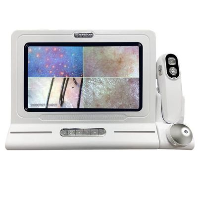 dh beauty Skin Hair Scalp Detector Hair Follicle Facial Skin Oil Moisture 11 Inch HD LCD Screen Microscope Tester, White