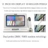 dh beauty Skin Hair Scalp Detector Hair Follicle Facial Skin Oil Moisture 11 Inch HD LCD Screen Microscope Tester, White view 2