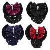 Beaupretty 4pcs Bowknot Hair Bun Covers Durable Hair Nets for Women Lightweight Easy to Use for Updos view 1