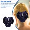Beaupretty 4pcs Bowknot Hair Bun Covers Durable Hair Nets for Women Lightweight Easy to Use for Updos view 3