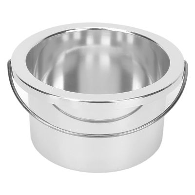 Dioche Wax Pot 100mm Wax Warmer Replacement Pot Portable Hair Removal Waxing Bowl Accessory for Hair Remover Machine Silver