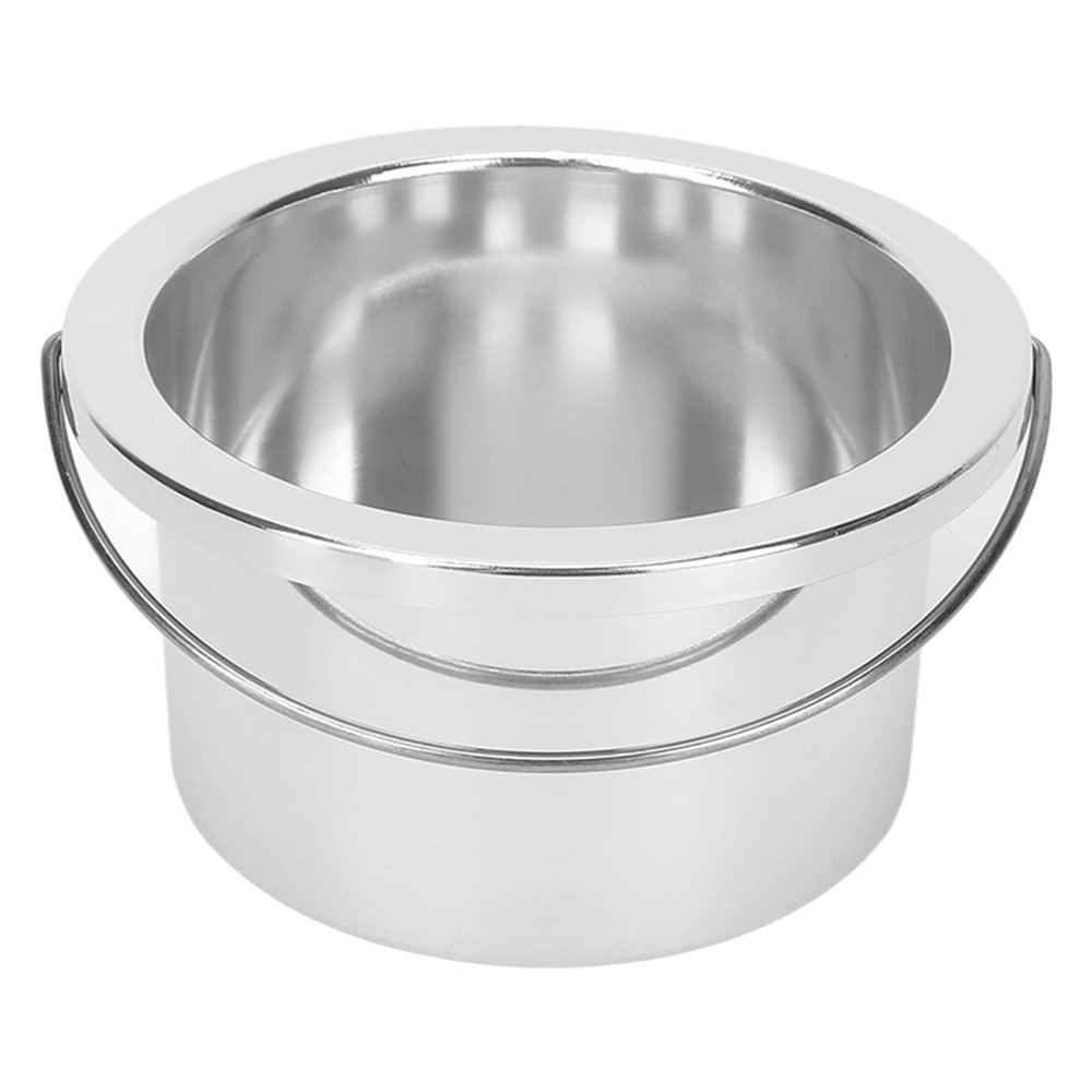 Dioche Wax Pot 100mm Wax Warmer Replacement Pot Portable Hair Removal Waxing Bowl Accessory for Hair Remover Machine Silver
