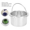 Dioche Wax Pot 100mm Wax Warmer Replacement Pot Portable Hair Removal Waxing Bowl Accessory for Hair Remover Machine Silver view 3