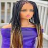 2Chique Boutique Womens Handmade Box Braid Closure Wig Ombre Color 1b/27/30/39J, 34 view 3
