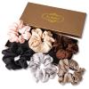 Lolalet Scrunchies for Women, Satin Hair Softer Than Silk Ties Sleep, Big Scrunchy Ponytail Holder with Elastic Bands Girls Thick Thin Curly -6 Pack, Style A view 1