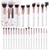 DUcare Makeup Brush Set Professional 27Pcs Makeup Brushes Premium Synthetic Kabuki Foundation Blending Face Powder Blush Concealers Eye Shadows Make Up Brushes Kit White view 1