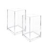 Newkita 2 Pack Clear Acrylic Pencil Pen Holder Cup, Clear Makeup Brush Holder, Acrylic Cosmetic Brushes Storage view 1