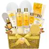 Bath & Body Gift Set, Luxury Home Spa Bath Gift Basket, Honey Almond Scented Bath Set, Pamper Gifts for Women & Teens, 15 Pcs Relaxing Home Spa Kit with Bubble Bath, Bath Salts, Body Lotion view 1