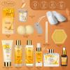 Bath & Body Gift Set, Luxury Home Spa Bath Gift Basket, Honey Almond Scented Bath Set, Pamper Gifts for Women & Teens, 15 Pcs Relaxing Home Spa Kit with Bubble Bath, Bath Salts, Body Lotion view 2