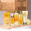 Bath & Body Gift Set, Luxury Home Spa Bath Gift Basket, Honey Almond Scented Bath Set, Pamper Gifts for Women & Teens, 15 Pcs Relaxing Home Spa Kit with Bubble Bath, Bath Salts, Body Lotion view 3