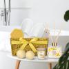 Bath & Body Gift Set, Luxury Home Spa Bath Gift Basket, Honey Almond Scented Bath Set, Pamper Gifts for Women & Teens, 15 Pcs Relaxing Home Spa Kit with Bubble Bath, Bath Salts, Body Lotion view 4