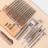 MAANGE Small Makeup Bag for Purse and 20 Pcs Makeup Brushes Set with Gift BoxGreen+Champagne view 2