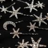 5 PCS Stars Hair Bobby Pins for Women Silver Gold Snowflake Hair Clip Crystal Rhinestones Hair Accessories for Holiday Wedding Birthday Bridal Prom Hairpin view 3