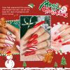 AZUREBEAUTY Dip Nails Powder Starter Kit, Christmas 4 Colors Pink Red Black Clear Dipping Powder System Liquid Set Recycling Tray with Base & Top Coat Activator Manicure Kit for Gift. view 4