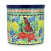 Polmedia Polish Pottery Utensil Jar UNIKAT - Hidden Chalet Pattern Handmade in Boleslawiec Poland by Ceramika Artystyczna + Certificate of Authenticity view 1