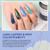 AZUREBEAUTY Dip Powder Nail Set Blue Sage Green Grey Shades, 6 Dark Colors Dipping Powder Starter Kit French Nail Art Manicure DIY Salon for Women, No Need Nail Lamp Cured view 2