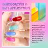 AZUREBEAUTY Color Changing Dip Powder Nail Set, Blue Green Pink Red Grey Trend Ombre Cold Warm Temperature Mood French Nail Art Manicure DIY Salon Gifts, No Need Nail Lamp Cured 6 PCS view 4
