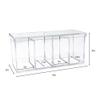 Isaac Jacobs 2-Pack 4-Compartment Clear Acrylic Organizers with Lid (9 L x 3 W x 4 H), Makeup Brush Holder, Sectional Tray, Storage Solution for Makeup, Crafts, Office Supplies & More (2, Clear) view 4