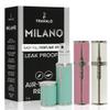 Travalo Milano Perfume Atomizer Bundle - Leak-Proof and TSA Approved for Air Travel - Reusable, Easy Fill Mini Pump Sprayer - Vegan Leather w/Polished Metal - White, Aqua, Perfect Pink - 3 Pack view 1