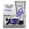 Olay Retinol 24 Duo Pack, Renewing Exfoliating Cleanser, FragranceFree 5.0 FL oz, Night Moisturizer, Fragrance-Free, 1.7 oz, 4ct Retinol Cleansing Melts view 1