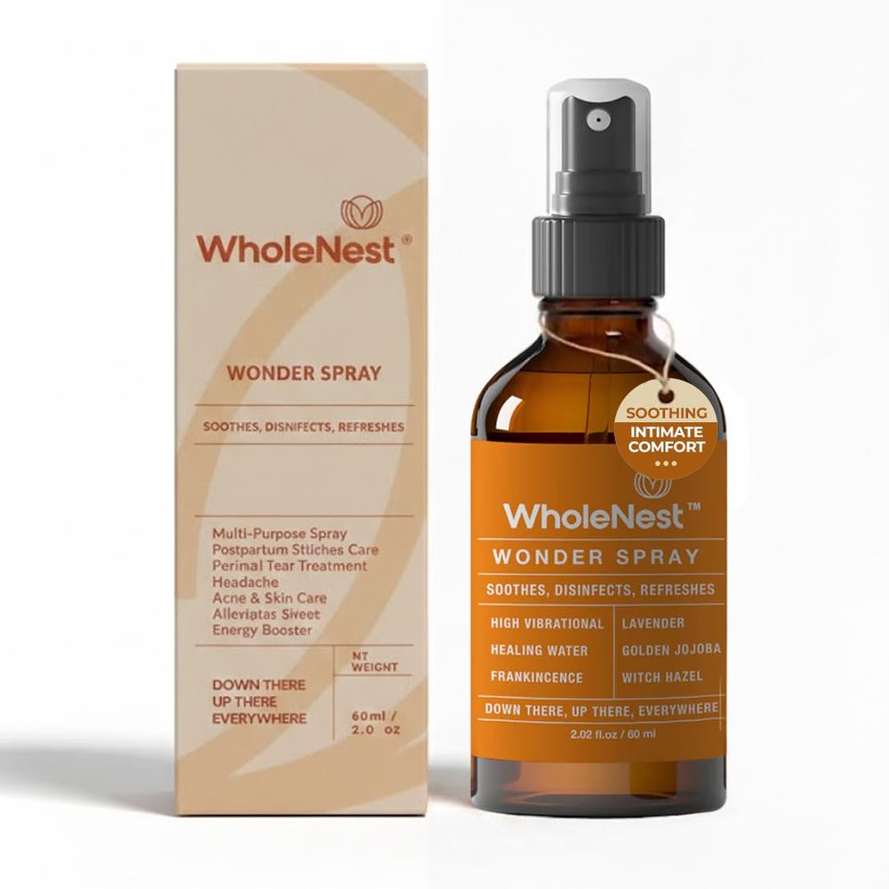 WholeNest Postpartum Perineal Spray, Witch Hazel & Frankincense, 60 ml