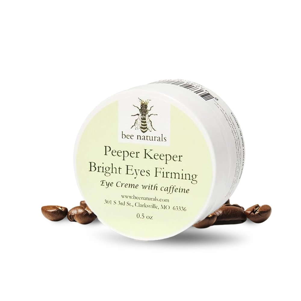 Bee Naturals Peeper Keeper Bright Eyes Firming Crme - Caffeine Enriched for Puffy Eye Reduction - Gentle Daily Use After Cleansing - Caution for Caffeine Sensitivity