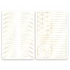 3 pcs Thicken Two sides Microblading Practice Silicon Skin Perfect for Permanent Makeup and Microblading Nano brows ombre brow practice (White Skin +Golden Printing) view 1