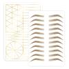 3 pcs Thicken Two sides Microblading Practice Silicon Skin Perfect for Permanent Makeup and Microblading Nano brows ombre brow practice (White Skin +Golden Printing) view 4