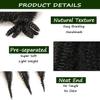 3 Packs Springy Afro Twist Hair with Crochet Hook, 16 Inch Pre-Separated Marley Crochet Braiding Hair for Distressed Soft Locs, Natural Black Synthetic Hair Extension for Black Women(1B#) view 3