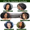 3 Packs Springy Afro Twist Hair with Crochet Hook, 16 Inch Pre-Separated Marley Crochet Braiding Hair for Distressed Soft Locs, Natural Black Synthetic Hair Extension for Black Women(1B#) view 4