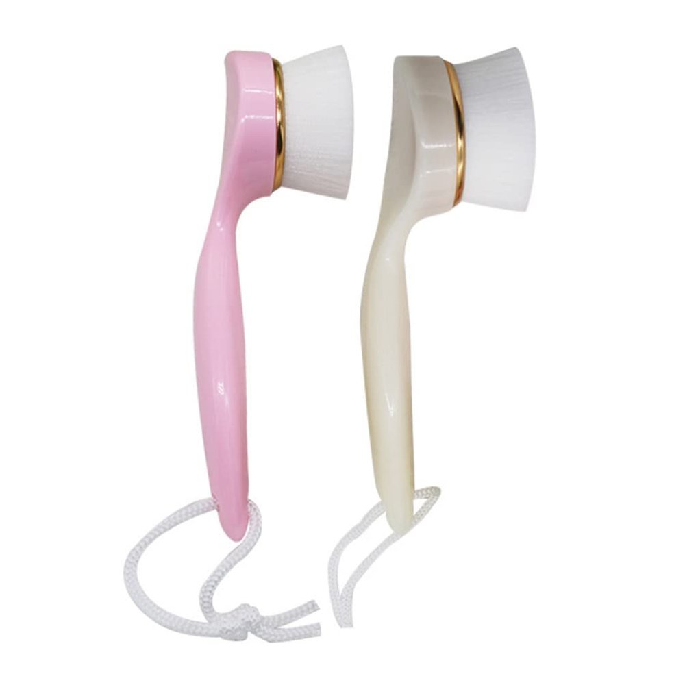 Beaupretty 2pcs Facial Cleaning Brush Handle Soft Fiber Exfoliating Brush for Deep Cleansing and Gentle Facial Massage