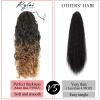 Ombre 1B/27 Hair Extensions Ponytail - for black women Long Wavy Drawstring Ponytail Extainson Clip in Ponytail Extensions Blonde real natural hair fake weave ponytails (1B/27 6 OZ) view 3